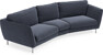 Madison - 3-sits soffa svängd, 90 cm - Blå