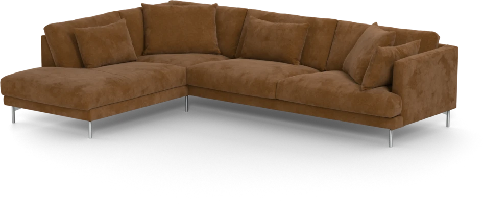 Harper - 3-sits soffa med divan vänster - Orange