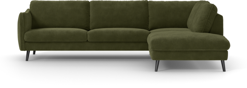 Madison Lux - 3-sits soffa med divan höger - Grön