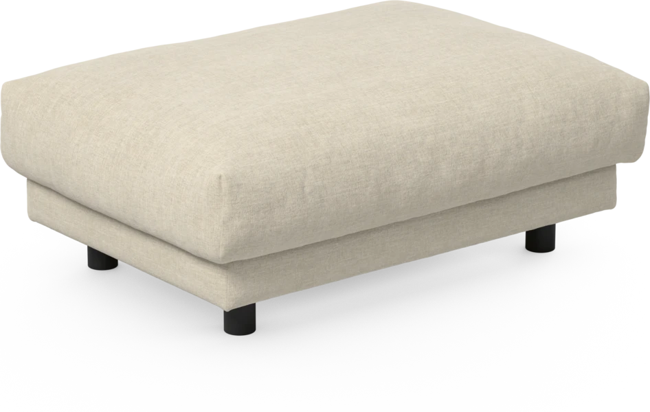 Cherrie - Fotpall 100, fast klädsel - Beige