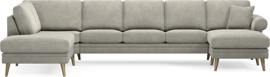 Eden - 3-sits soffa med divan vänster och schäslong höger - Grå
