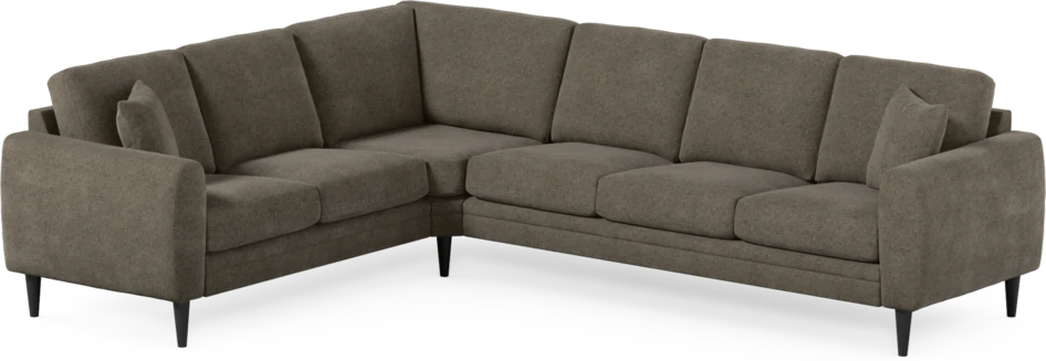 Eden - Hörnsoffa, 2+3-sits - Brun