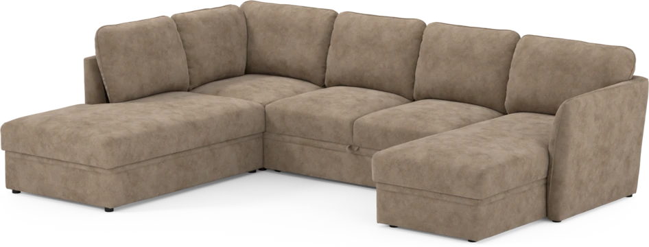 Öland - Bäddsoffa med divan vänster och schäslong höger - Beige