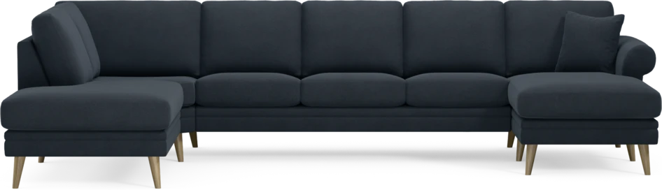Eden - 3-sits soffa med divan vänster och schäslong höger - Blå