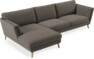 Madison - 3-sits soffa med schäslong vänster - Brun