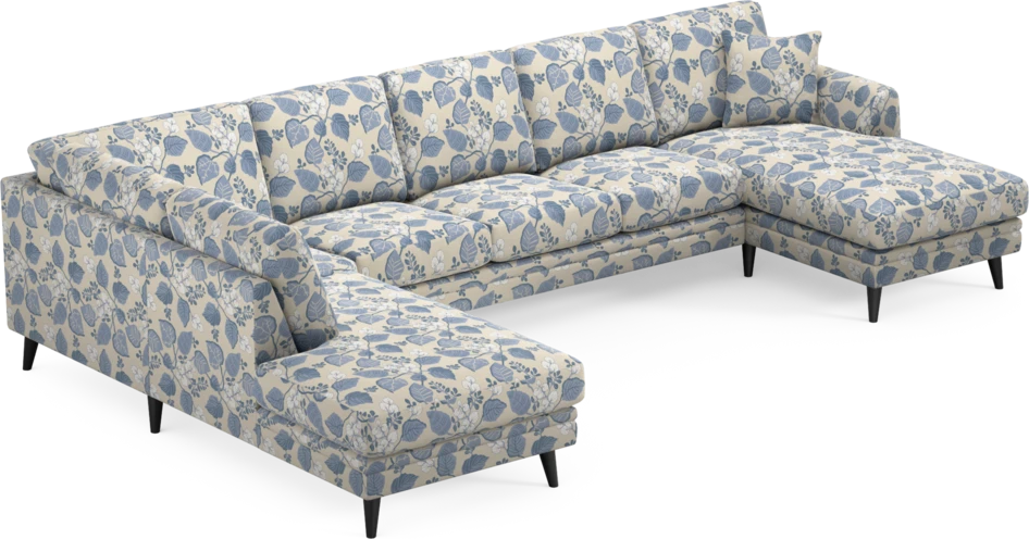 Eden - 3-sits soffa med divan vänster och schäslong höger - Flerfärgad