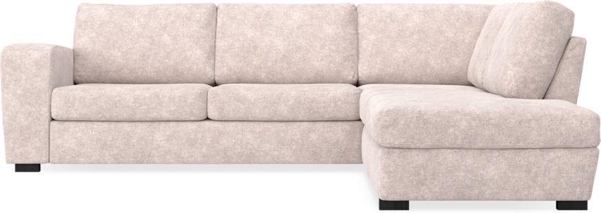 Friday - 2,5-sits soffa med divan höger - Rosa