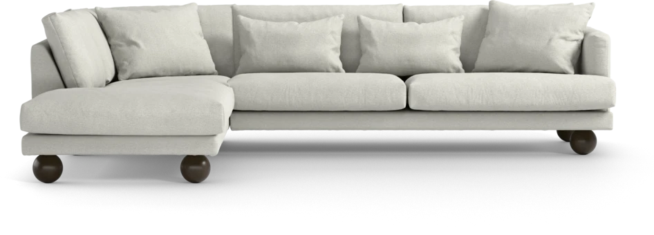 Harper - 3-sits soffa med divan vänster - Vit
