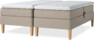 Delux Sense - Ställbar säng, dubbelsäng med bäddmadrass - Beige