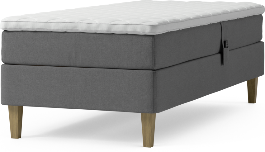 Delux Sense - Ställbar säng, enkelsäng med bäddmadrass och sängben