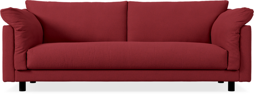 Cherrie - 3-sits soffa, hel dyna, fast klädsel - Röd