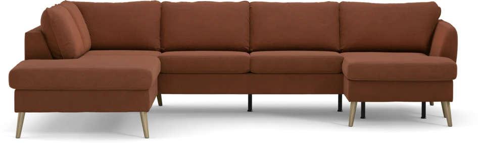 County - 3-sits soffa med divan vänster och schäslong höger - Orange
