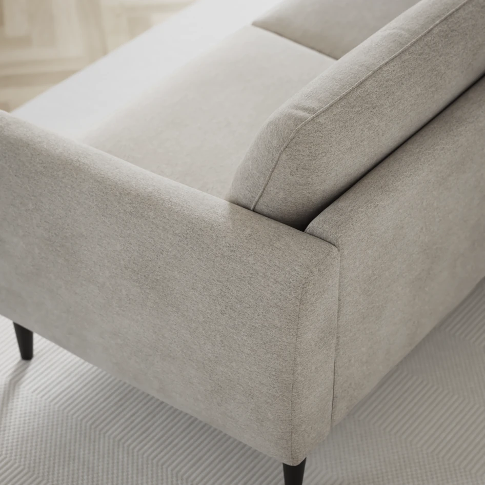 Bridge - 3-sits soffa med divan höger - Grå