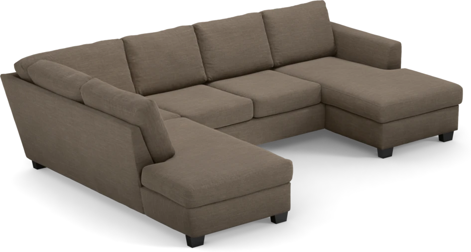 Friday - 3-sits soffa med divan vänster och schäslong höger - Brun