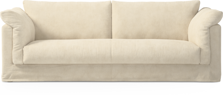 Cherrie - 3-sits soffa, hel dyna och kappa - Vit