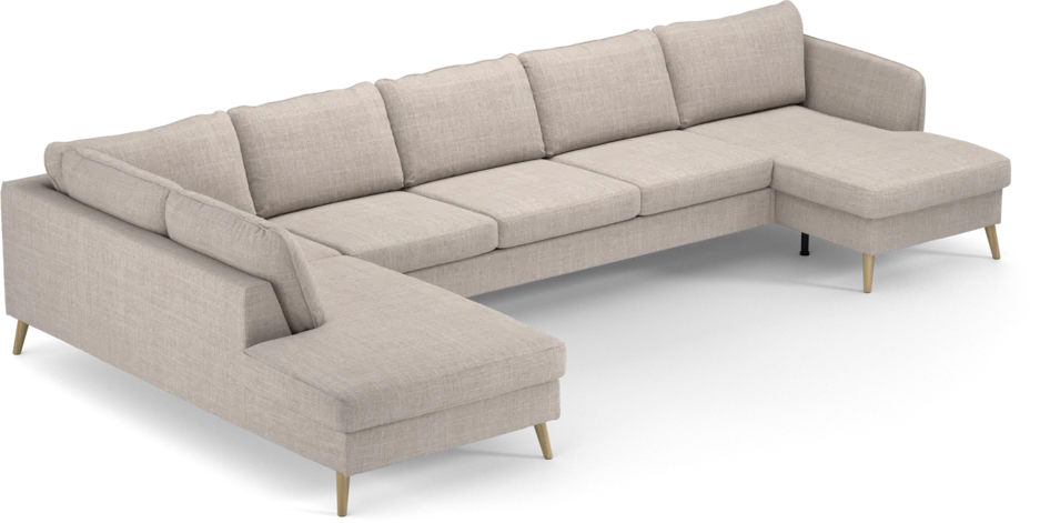 County - 4-sits soffa med divan vänster och schäslong höger - Beige