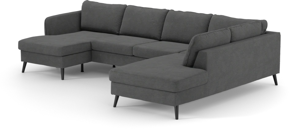 County - 3-sits soffa med schäslong vänster och divan höger - Grå