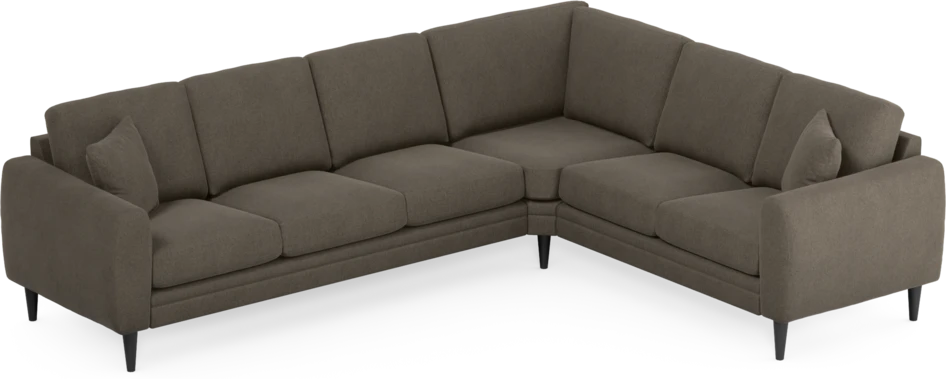 Eden - Hörnsoffa, 3+2-sits - Brun