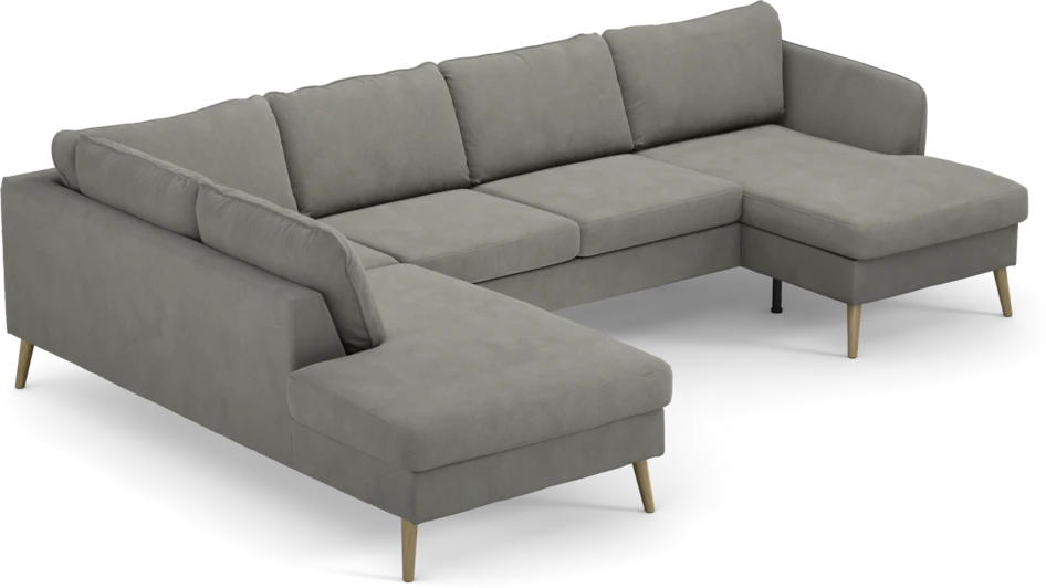 County - 3-sits soffa med divan vänster och schäslong höger - Grå