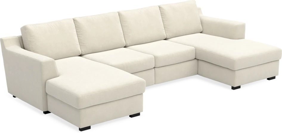 Friday - 2-sits soffa med två schäslonger - Beige