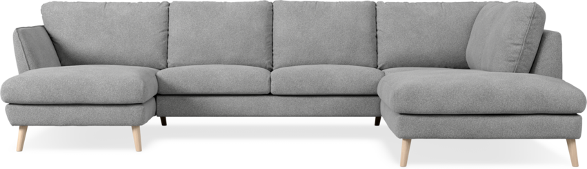 Madison Lux - 2-sits soffa med schäslong vänster och divan höger - Vit