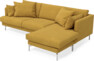 Harper - 4-sits med schäslong höger  - Gul