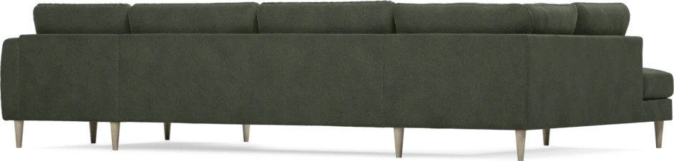 Bridge - 3-sits soffa med divan vänster och schäslong höger - Grön