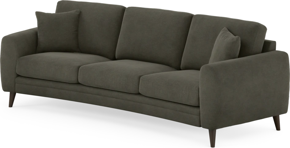 Eden - 3-sits soffa svängd - Grå