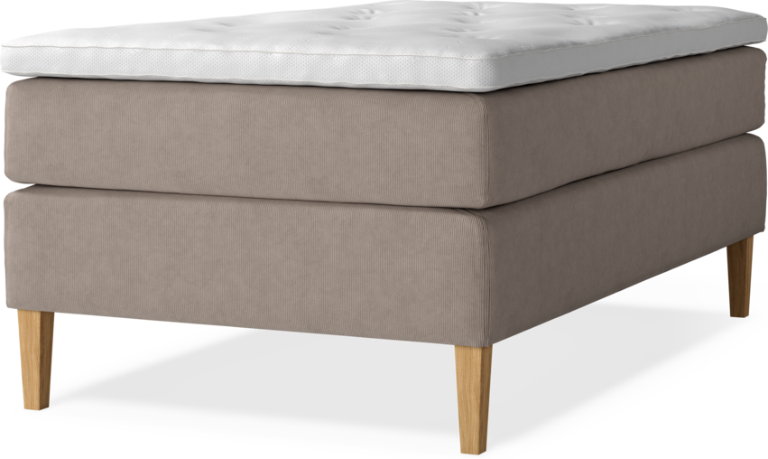 Delux Dream - Kontinentalsäng, enkelsäng med bäddmadrass - Beige