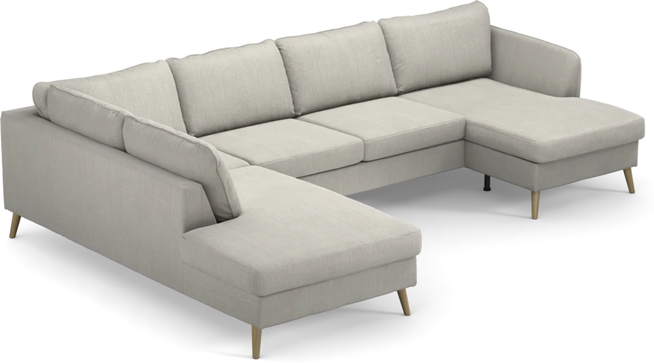County - 3-sits soffa med divan vänster och schäslong höger - Grå