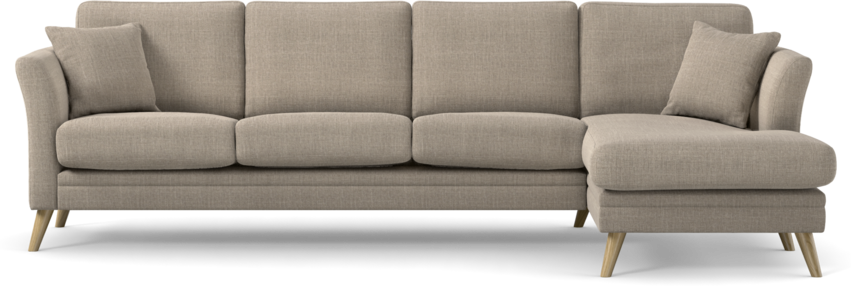 Eden - 3-sits soffa med schäslong - Beige