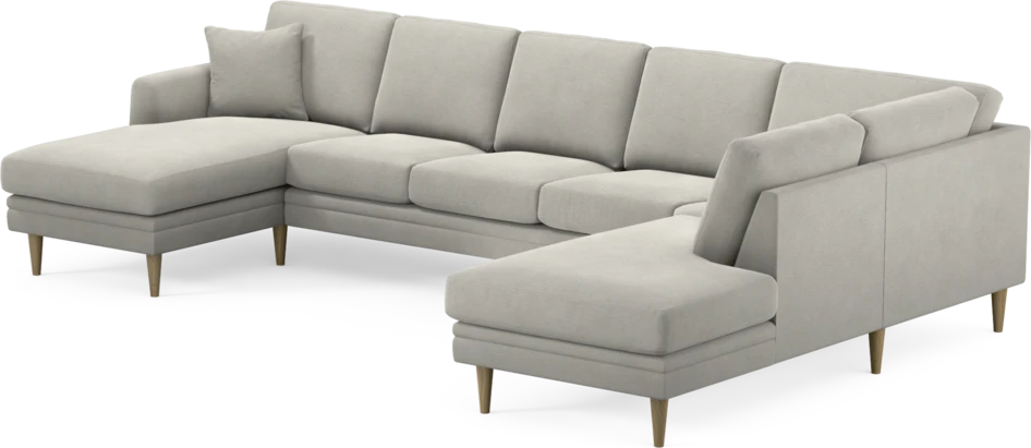 Eden - 3-sits soffa med schäslong vänster och divan höger - Grå