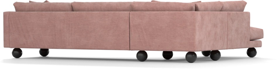 Harper - 3-sits soffa med divan vänster - Rosa
