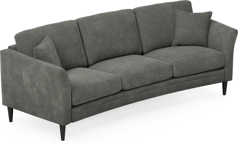 Eden - 3-sits soffa svängd - Grå