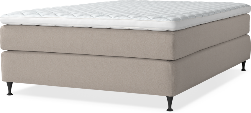 Delux Sense - Kontinentalsäng, enkelsäng 140 cm med bäddmadrass - Beige