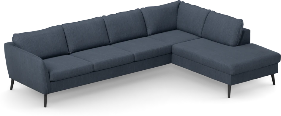 County - 3-sits soffa med divan höger - Blå