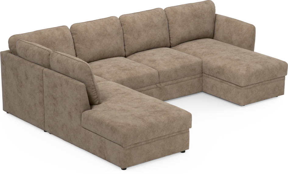 Öland - Bäddsoffa med divan vänster och schäslong höger - Beige