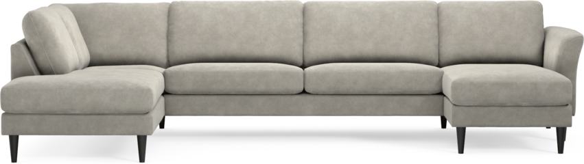 Bridge - 3-sits soffa med divan vänster och schäslong höger - Grå