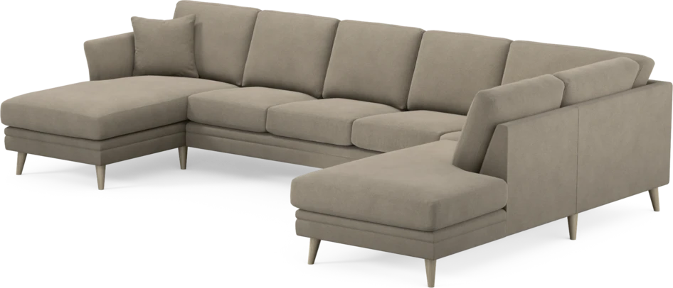 Eden - 3-sits soffa med schäslong vänster och divan höger - Beige