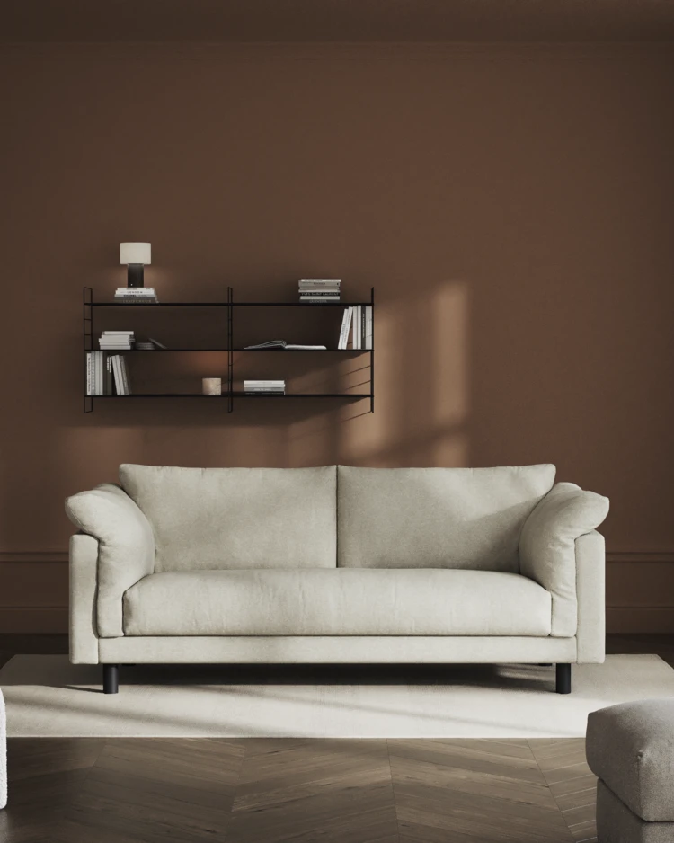 Cherrie - 2,5-sits soffa, hel dyna, fast klädsel - inspiration