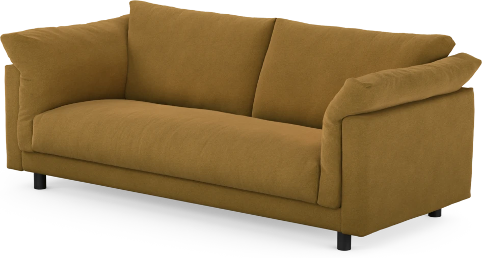 Cherrie - 2,5-sits soffa, hel dyna, fast klädsel - Orange