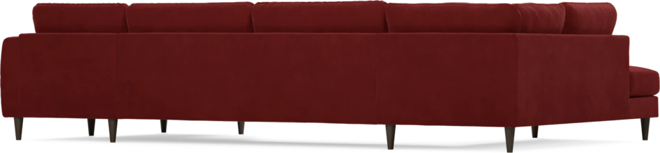 Bridge - 3-sits soffa med divan vänster och schäslong höger - Röd