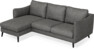 Madison Lux - 2-sits soffa med schäslong vänster - Grå
