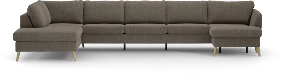 County - 4-sits soffa med divan vänster och schäslong höger - Brun