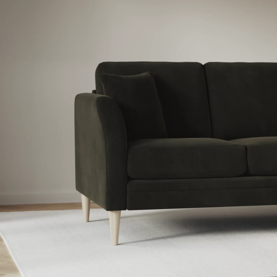 Eden - 3-sits soffa svängd - Grön