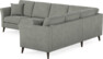 Eden - Hörnsoffa, 3+2-sits - Grå
