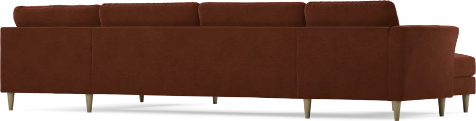 Bridge - 3-sits soffa med schäslong vänster och divan höger - Orange