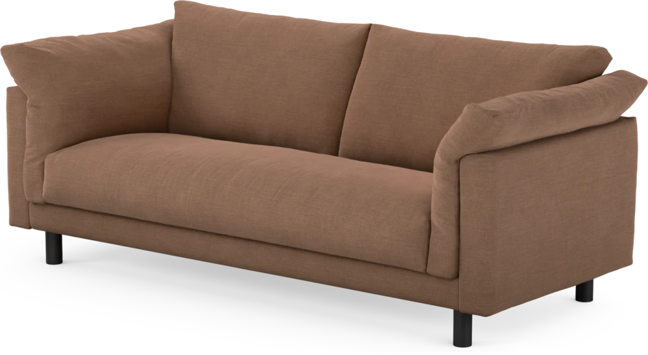 Cherrie - 2,5-sits soffa, hel dyna, fast klädsel - Orange
