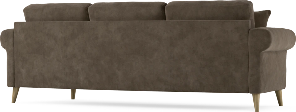 Eden - 3-sits soffa svängd - Brun