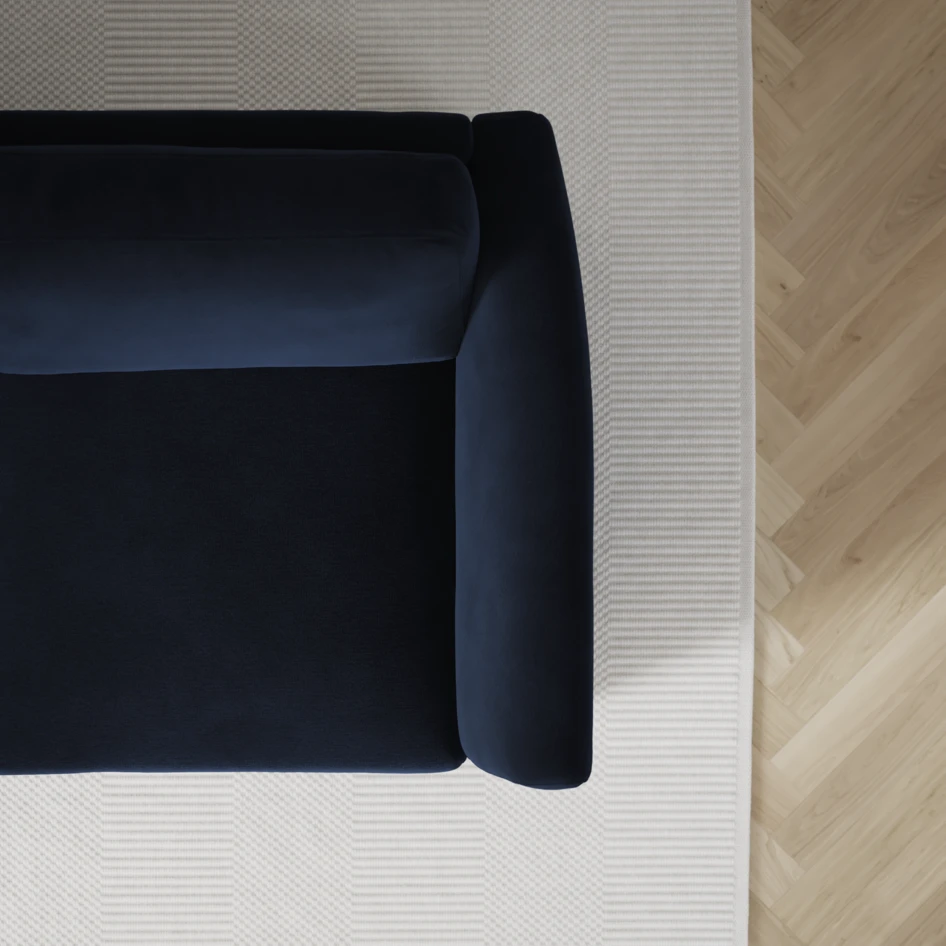 Öland - Bäddsoffa 3-sits, längsbäddad - Blå